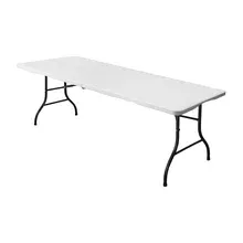 8ft white rectangular folding table