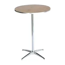30 inch round cocktail table with chrome pedestal base